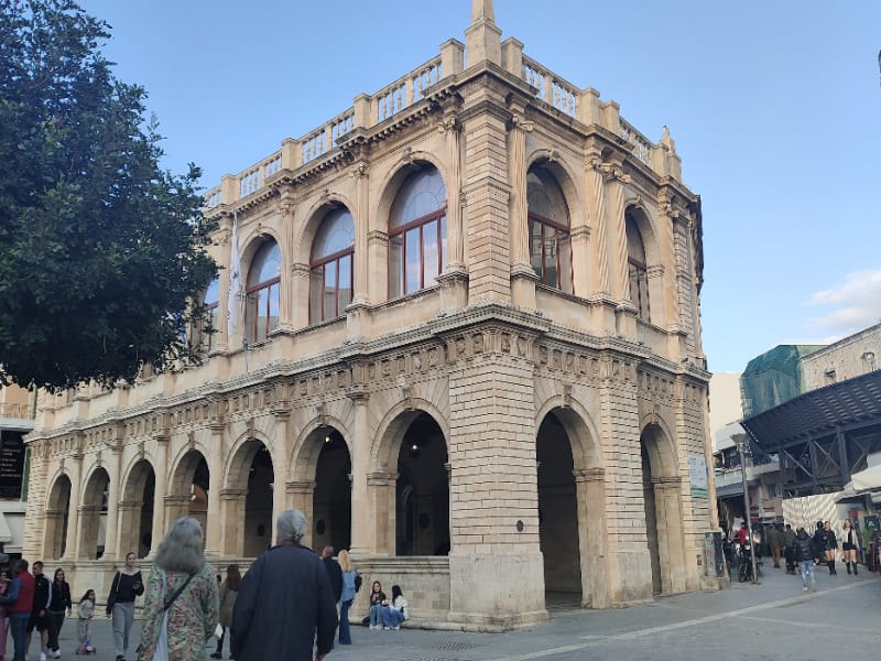 Lion Square or Morosini Lions Fountain in Heraklion,Crete